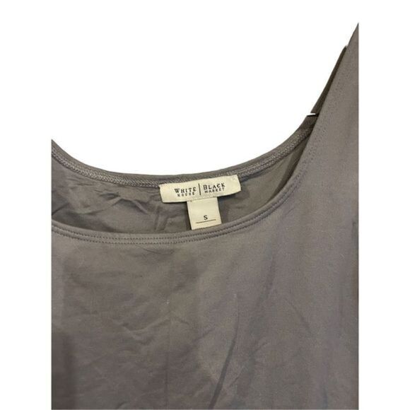 White House Black Market Grey Cami Tank Shelf Bra Women Small - Picture 3 of 3